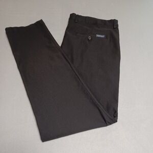 Perry Ellis Mens Slim Fit Dress Pants 36x32 Charcoal Gray Stretch Trousers